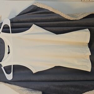 Chicme Chic White Ribbed Top Size S